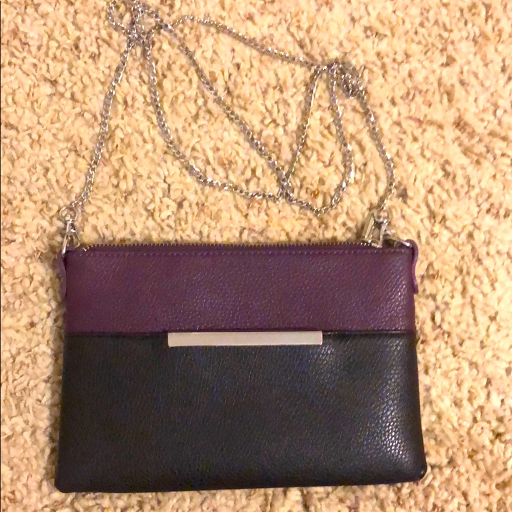 Black and purple crossbody